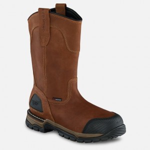 Red Wing 11-inch Waterproof Safety Toe Pull-On Boot Red | 21OJAQYIE