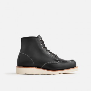 Red Wing 6-Inch Classic Short Boot in Black Boundary Leather | 82HRYTEFO