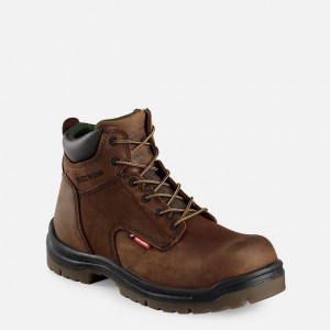 Red Wing 6-inch Safety Toe Boot Brown | 17EOXIJVG