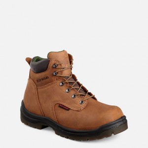 Red Wing 6-inch Safety Toe Boot Brown | 28PWJSIZD