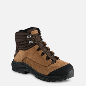 Red Wing 6-inch Waterproof Safety Toe Boot Black-Tan Fleck | 65HETJSYL