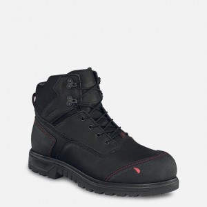 Red Wing 6-inch Waterproof Safety Toe Boot Black-Gray | 60ABVWIGJ