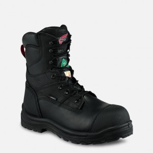 Red Wing 8-inch Waterproof CSA Safety Toe Boot Black | 90IGTVCJW