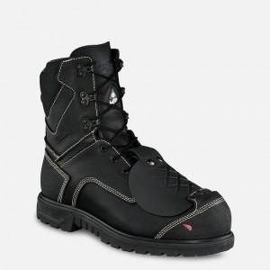 Red Wing 8-inch Waterproof, Metguard, CSA Safety Toe Boot Black-Gray | 52ICVJBAZ