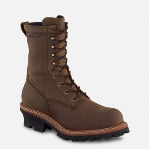 Red Wing 9-inch Insulated, Waterproof Safety Toe Logger Boot Black | 74HAUOZTX