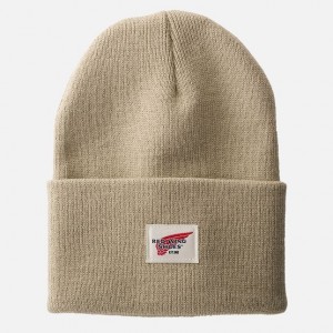 Red Wing Cuffed Beanie Hat in Stone | 03QIGDFRA