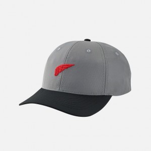 Red Wing Embroidered Wing Performance Ball Cap in Charcoal Gray | 17BMNRIZK