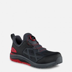 Red Wing Safety Toe Athletic Work Shoe Charcoal-Red | 69XYTLZNO