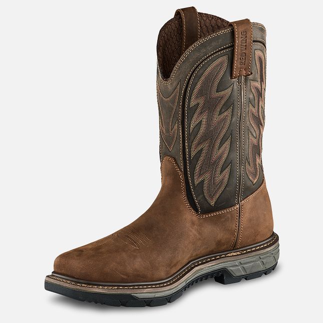 Red Wing 11-inch Waterproof, Safety Toe Pull-On Boot Light Gray | 46LJIEGWC