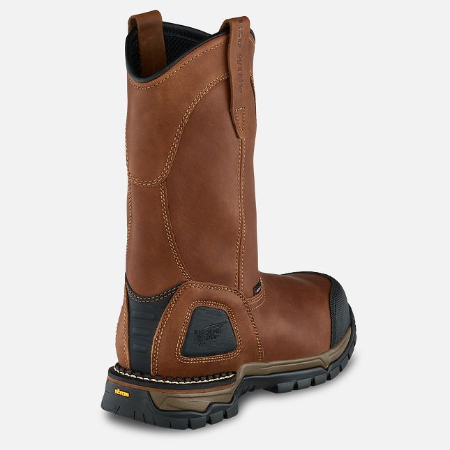 Red Wing 11-inch Waterproof Safety Toe Pull-On Boot Red | 21OJAQYIE