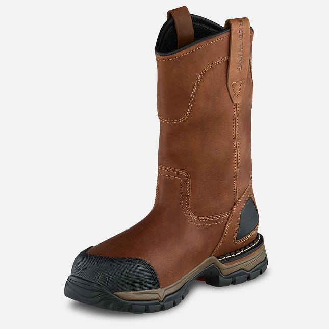 Red Wing 11-inch Waterproof Safety Toe Pull-On Boot Red | 21OJAQYIE