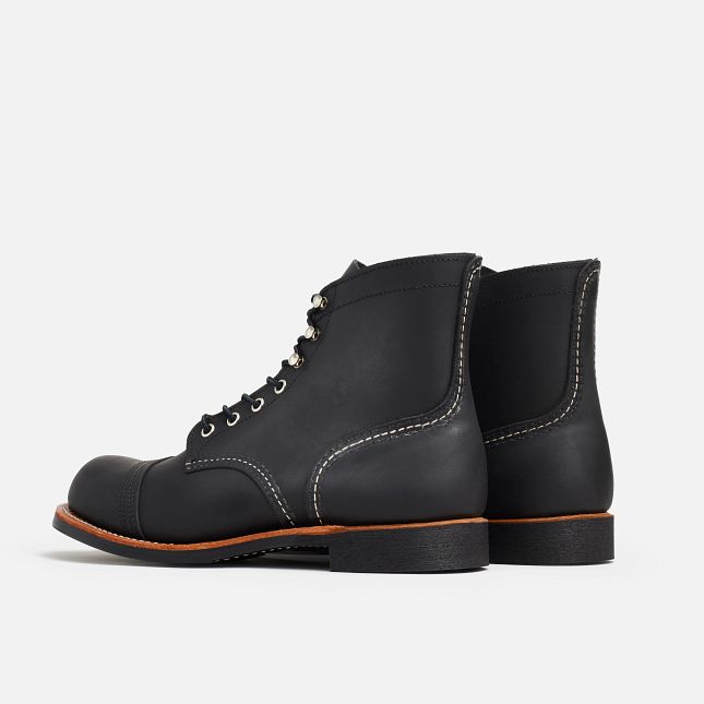 Red Wing 6-inch Boot in Black Harness Leather | 72UYDWJNB