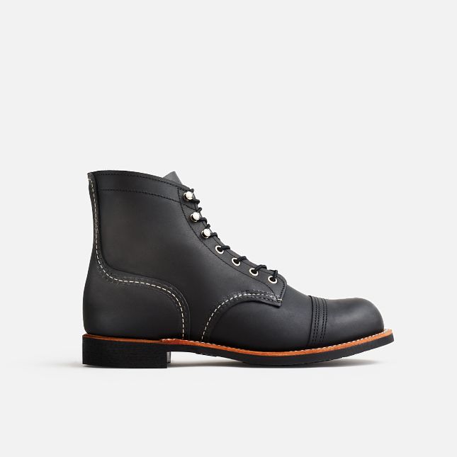 Red Wing 6-inch Boot in Black Harness Leather | 72UYDWJNB