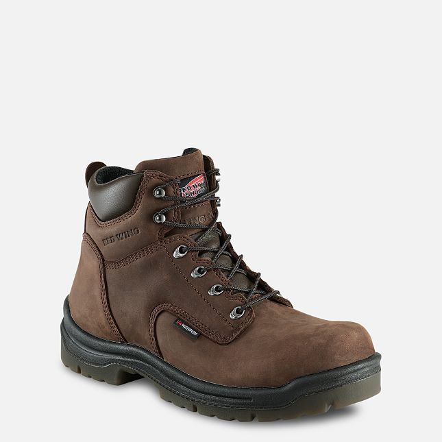 Red Wing 6-inch Safety Toe Boot Brown | 06LSXCPZQ