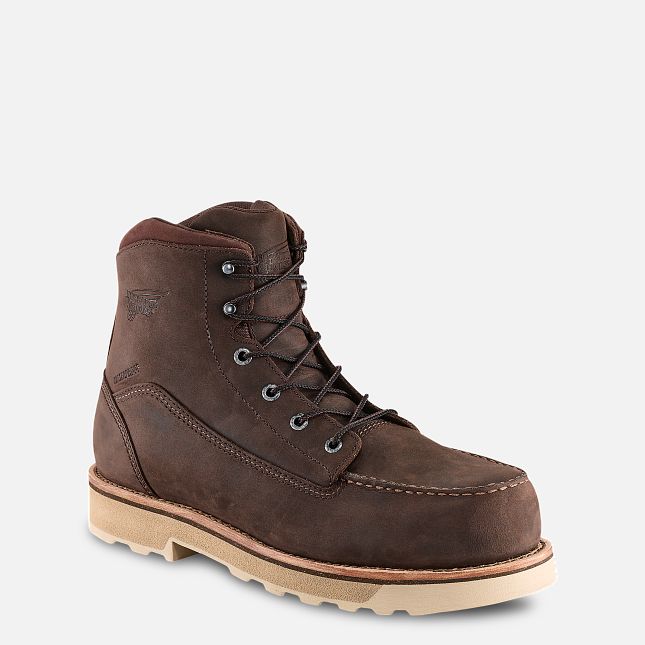 Red Wing 6-inch Safety Toe Boot Tan | 48YCRZPKA