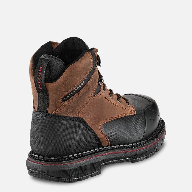 Red Wing 6-inch Waterproof Safety Toe Boot Black | 54HRVAFWG