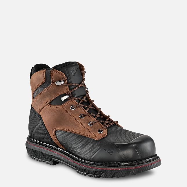 Red Wing 6-inch Waterproof Safety Toe Boot Black | 54HRVAFWG