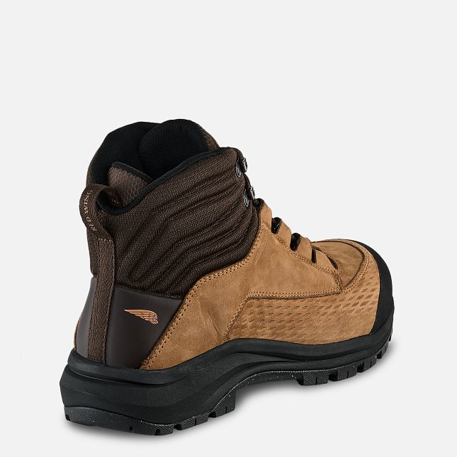 Red Wing 6-inch Waterproof Safety Toe Boot Black-Tan Fleck | 65HETJSYL