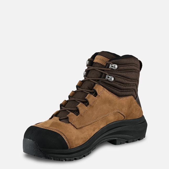 Red Wing 6-inch Waterproof Safety Toe Boot Black-Tan Fleck | 65HETJSYL