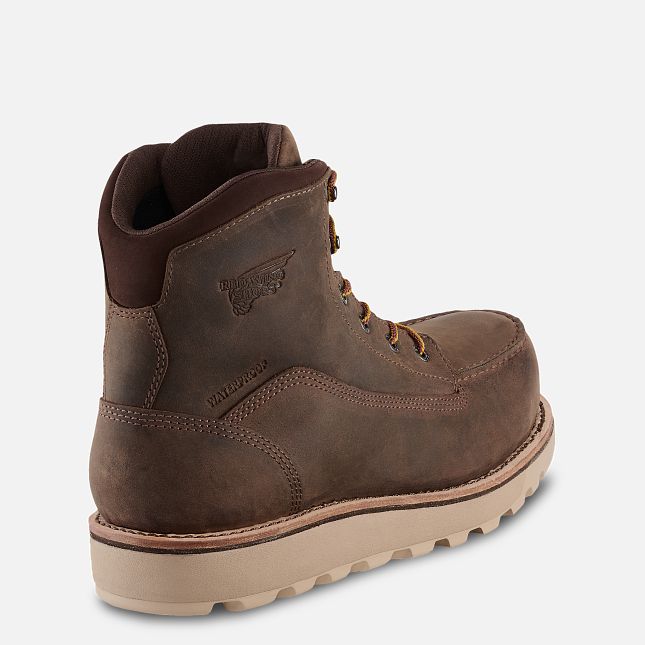 Red Wing 6-inch Waterproof Safety Toe Boot Tan | 25TQNXEDF