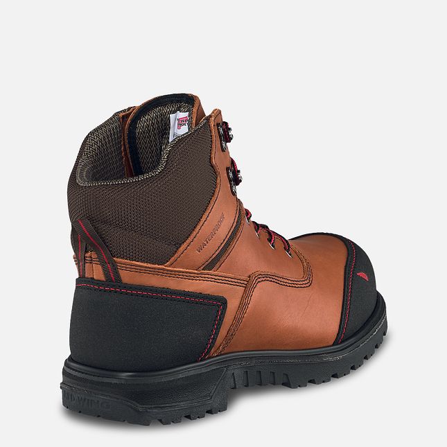 Red Wing 6-inch Waterproof Safety Toe Boot Black-Gray | 08RWJYNUO