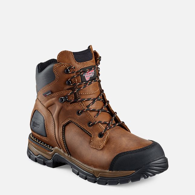 Red Wing 6-inch Waterproof Safety Toe Boot Red | 90HPOBRNF