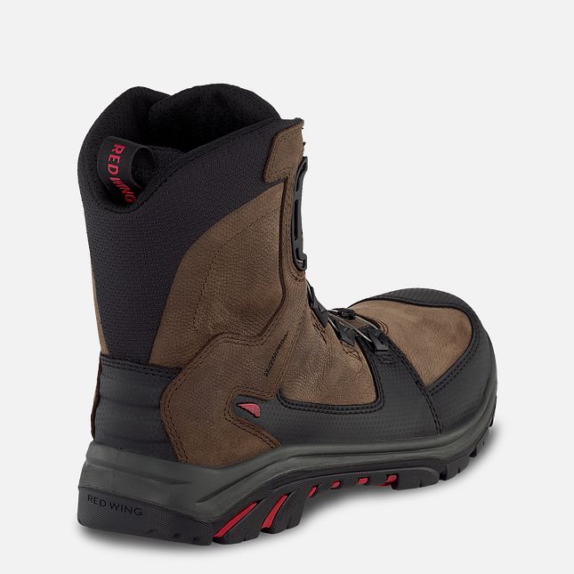 Red Wing 8-inch BOA®, Waterproof, CSA Safety Toe Boot Black-Red | 06XVKWETJ