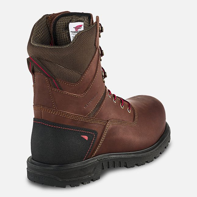 Red Wing 8-inch Waterproof CSA Safety Toe Boot Black-Gray | 36RJICTYX