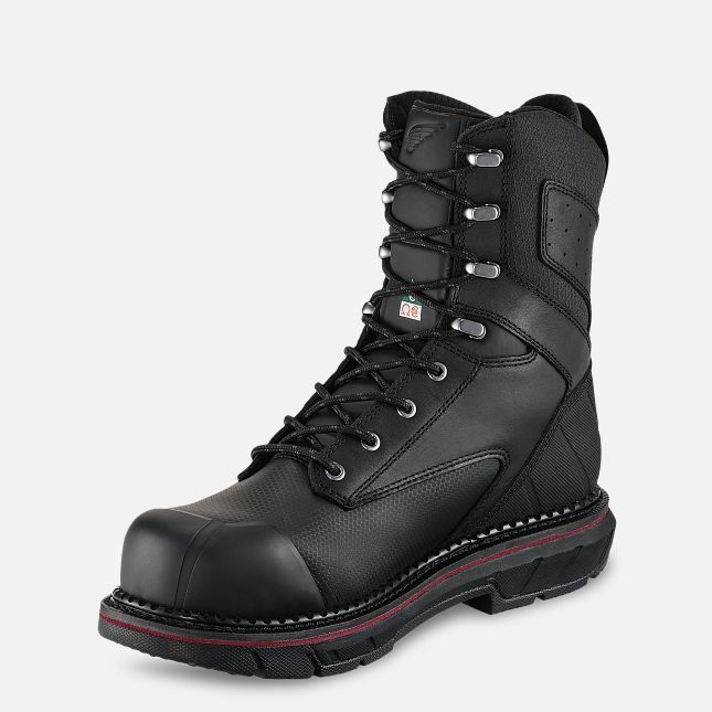 Red Wing 8-inch Waterproof CSA Safety Toe Boot Black | 24ADYFZOE