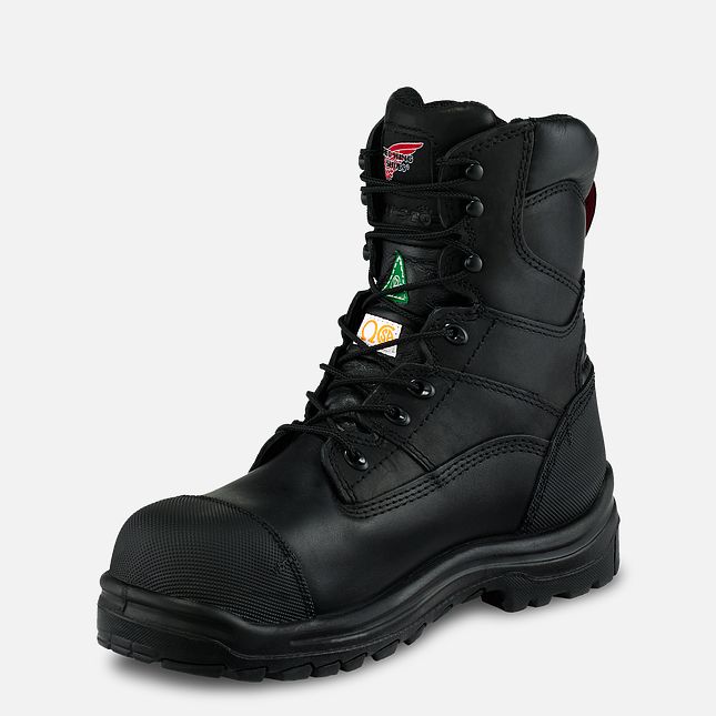 Red Wing 8-inch Waterproof CSA Safety Toe Boot Black | 90IGTVCJW