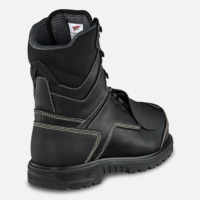 Red Wing 8-inch Waterproof, Metguard, CSA Safety Toe Boot Black-Gray | 52ICVJBAZ