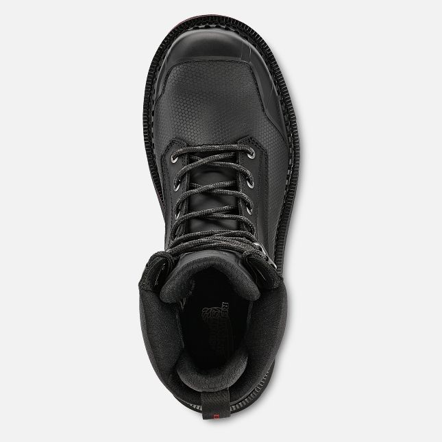 Red Wing 8-inch Waterproof Safety Toe Boot Black | 15XQHTECJ