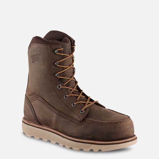 Red Wing 8-inch Waterproof Safety Toe Boot Tan | 83APKOUTI