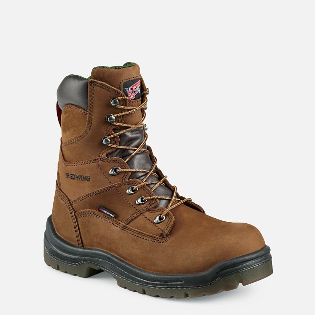 Red Wing 8-inch Waterproof Safety Toe Boot Brown | 25RCOPFHG