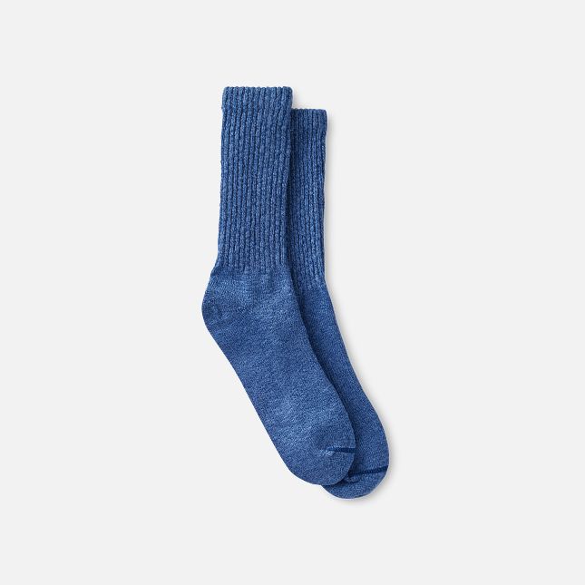 Red Wing Cotton Blend Ragg Crew Boot Socks in Over Dyed Navy/Blue Cotton Blend | 72WSAUJKN