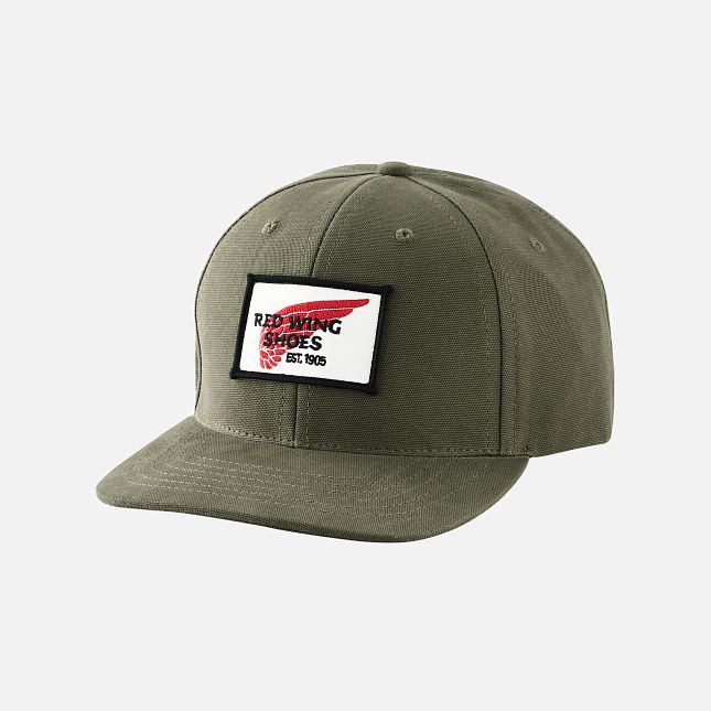 Red Wing Embroidered Logo Ball Cap in Green | 91QITLWKA