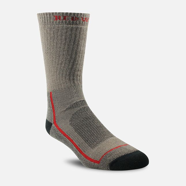 Red Wing Merino Wool Blend Crew Sock in Brown | 98NORXLPQ